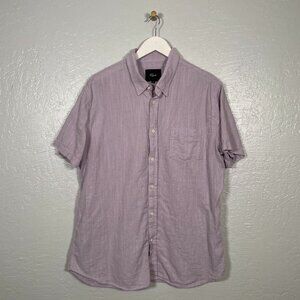 Rails Men XL Lavender Purple Fairfax Shirt Button Front Short Sleeve Cotton